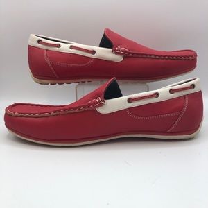 DiCarlo Red Slip on Loafers Size 43 Good Shape Red